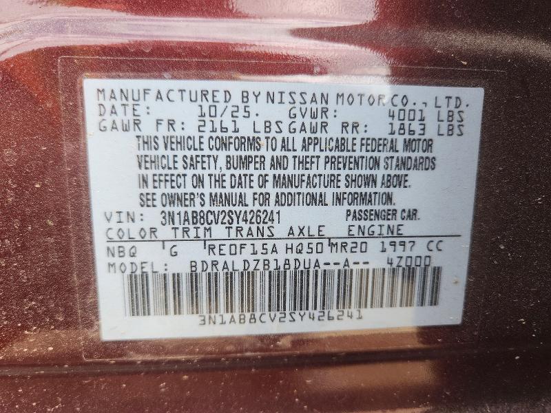 49838796 :رقم المزاد ، 3N1AB8CV2SY426241 vin ، 2025 Nissan Sentra مزاد بيع