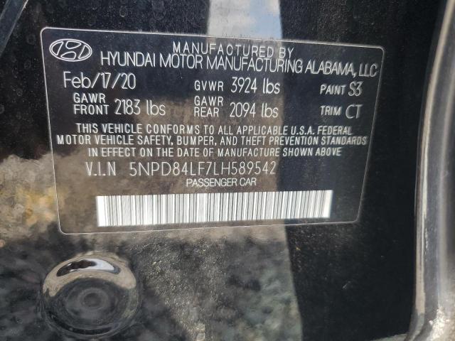 Продаж на аукціоні авто 2020 Hyundai Elantra, vin: 5NPD84LF7LH589542, номер лоту: 50502846