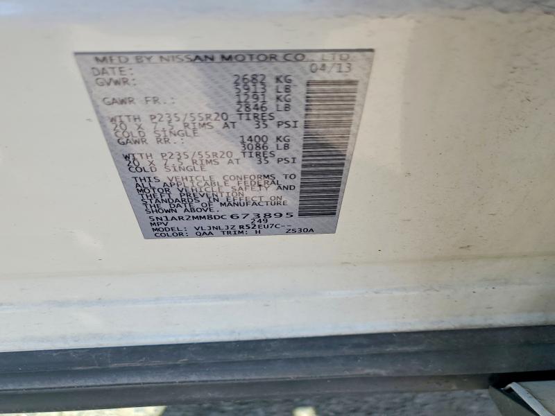 Aukcja sprzedaży 2013 Nissan Pathfinder, vin: 5N1AR2MM8DC673895, numer aukcji: 48580346