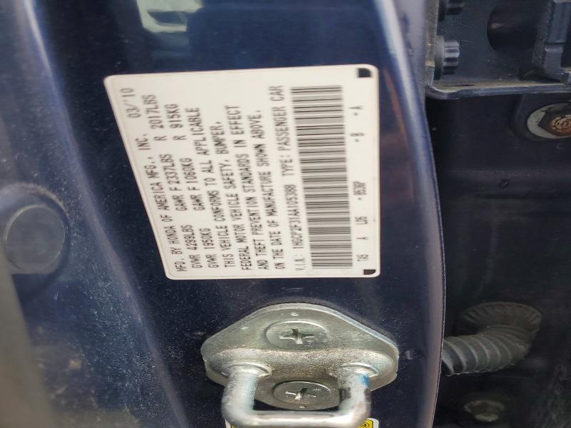 Продаж на аукціоні авто 2010 Honda Accord, vin: 1HGCP2F31AA105388, номер лоту: 51674376