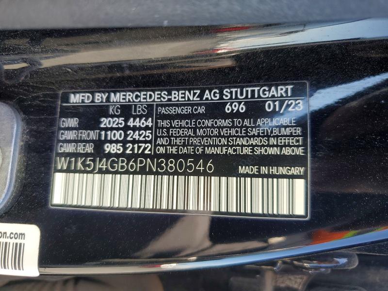 48608156 :رقم المزاد ، W1K5J4GB6PN380546 vin ، 2023 Mercedes-benz Cla مزاد بيع