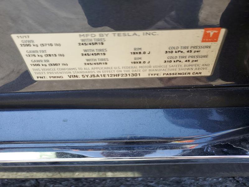 Aukcja sprzedaży 2017 Tesla Model S, vin: 5YJSA1E12HF231301, numer aukcji: 51820206