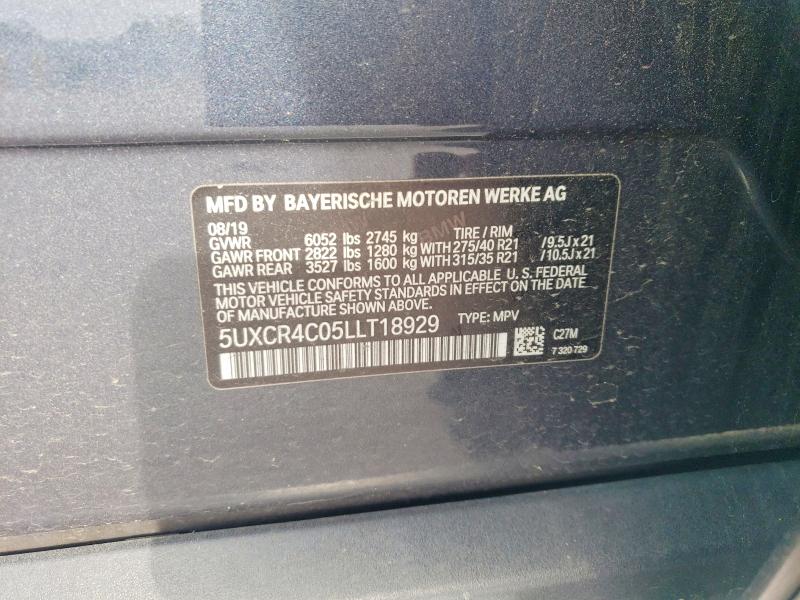 Продаж на аукціоні авто 2020 Bmw X5, vin: 5UXCR4C05LLT18929, номер лоту: 48346366