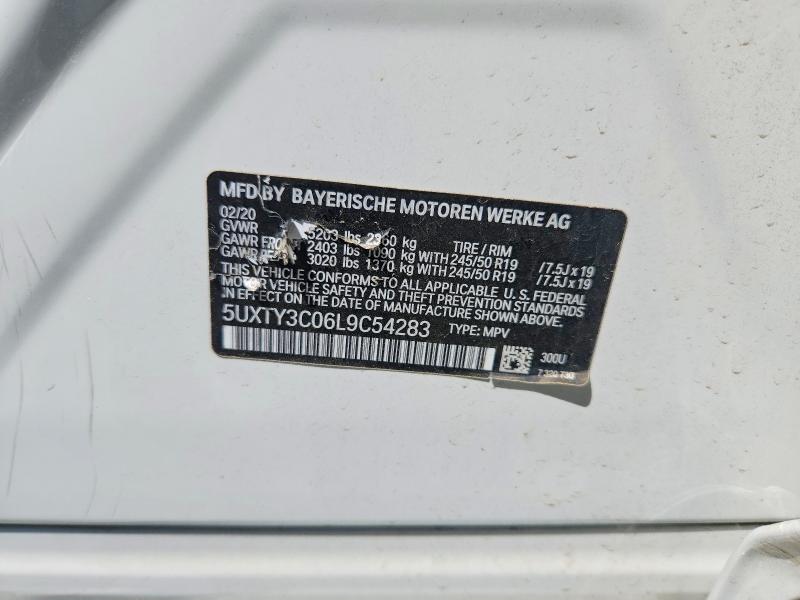 Продажа на аукционе авто 2020 Bmw X3, vin: 5UXTY3C06L9C54283, номер лота: 49081796