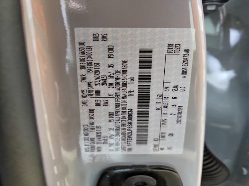 78741755 :رقم المزاد ، 1FTEW2LP8SKD89034 vin ، 2025 Ford F150 مزاد بيع