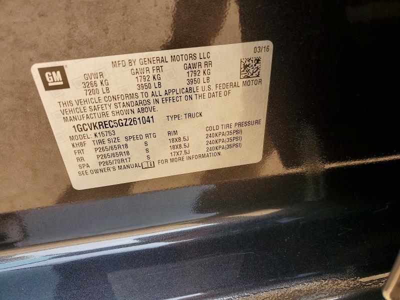 Aukcja sprzedaży 2016 Chevrolet Silverado, vin: 1GCVKREC5GZ261041, numer aukcji: 49585766
