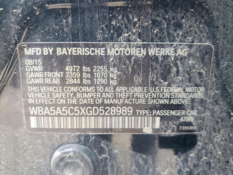 Продажа на аукционе авто 2016 Bmw 528, vin: WBA5A5C5XGD528989, номер лота: 49703666