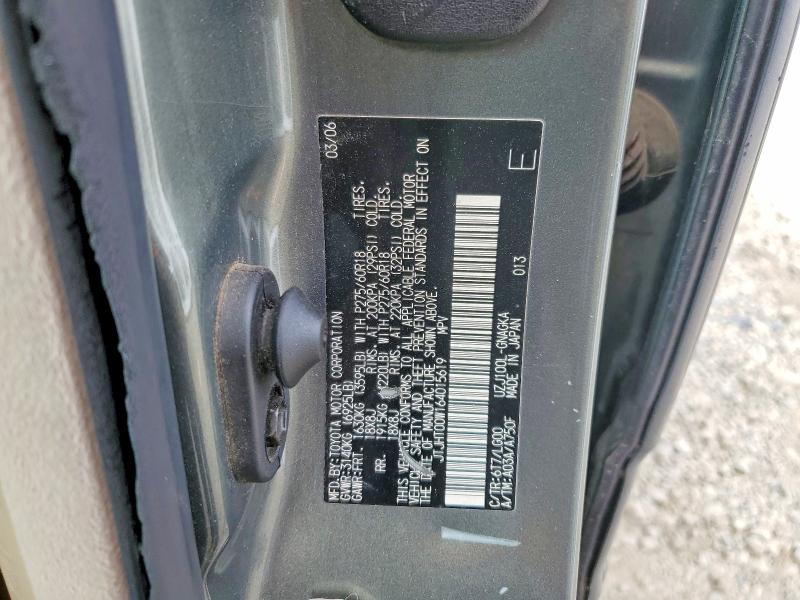 51452886 :رقم المزاد ، JTJHT00W164015619 vin ، 2006 Lexus Lx مزاد بيع
