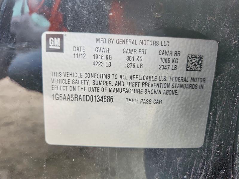 2013 Cadillac Ats მანქანა იყიდება აუქციონზე, vin: 1G6AA5RA0D0134686, აუქციონის ნომერი: 48307226