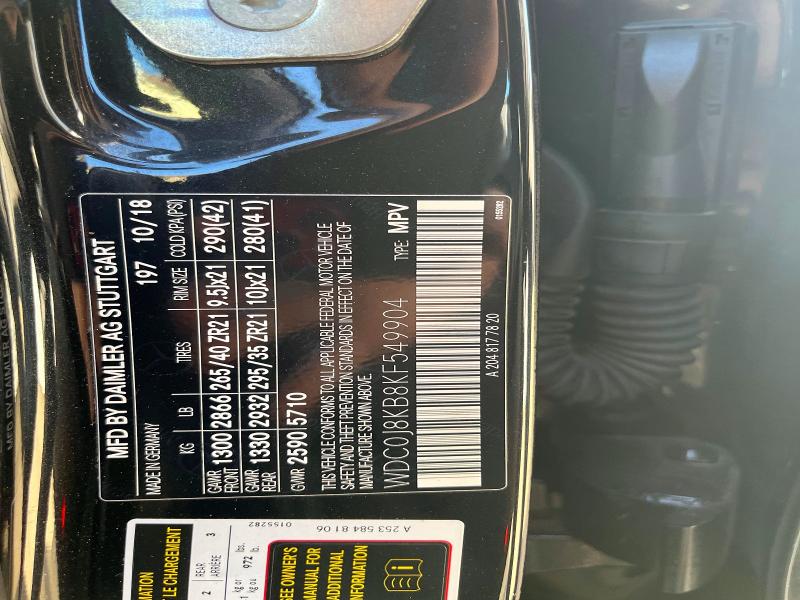 49444346 :رقم المزاد ، WDC0J8KB8KF549904 vin ، 2019 Mercedes-benz Glc Coupe مزاد بيع