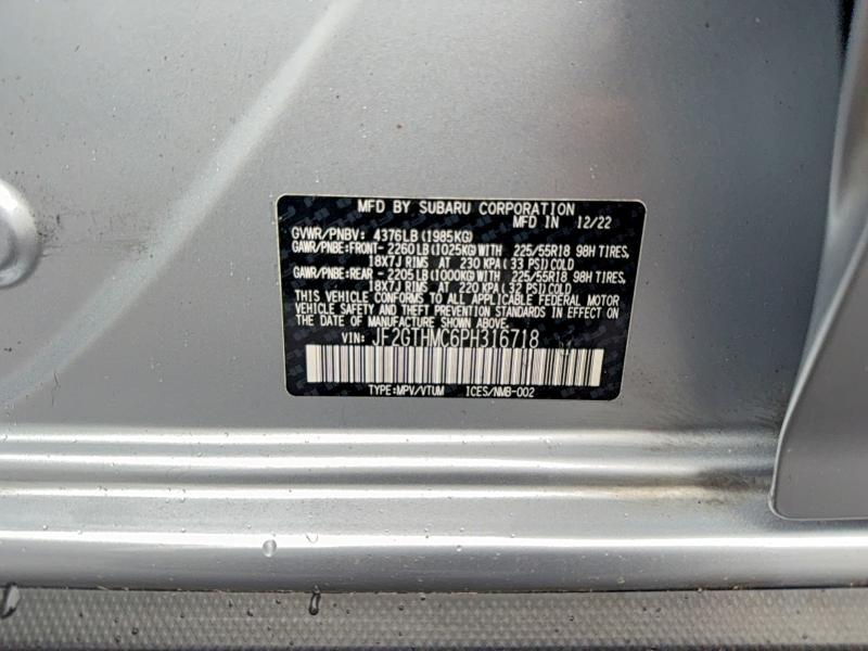 Продажа на аукционе авто 2023 Subaru Crosstrek, vin: JF2GTHMC6PH316718, номер лота: 50181826