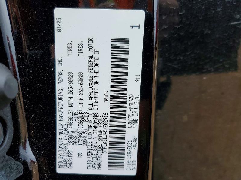 51157446 :رقم المزاد ، 5TFLA5DB4SX282916 vin ، 2025 Toyota Tundra مزاد بيع