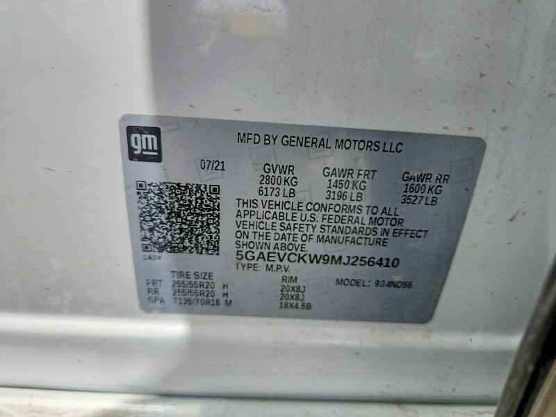 Продаж на аукціоні авто 2021 Buick Enclave, vin: 5GAEVCKW9MJ256410, номер лоту: 51134196
