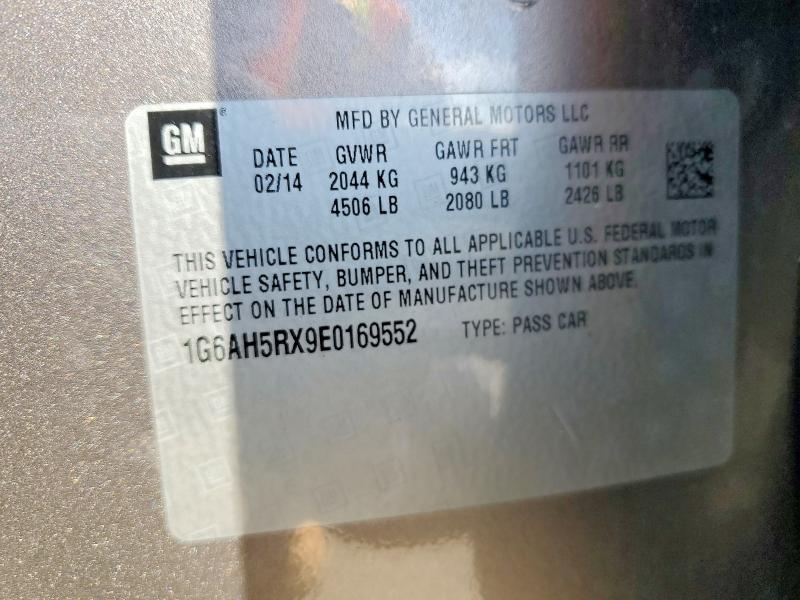 2014 Cadillac Ats მანქანა იყიდება აუქციონზე, vin: 1G6AH5RX9E0169552, აუქციონის ნომერი: 48735476