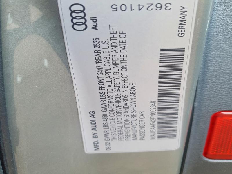 Aukcja sprzedaży 2023 Audi A4, vin: WAUEAAF42PN002846, numer aukcji: 49004346