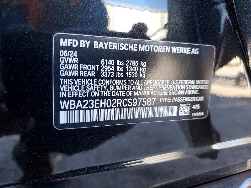 Aukcja sprzedaży 2024 Bmw 740, vin: WBA23EH02RCS97587, numer aukcji: 49408276