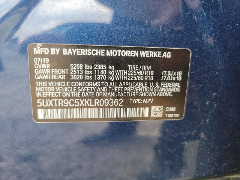 Aukcja sprzedaży 2019 Bmw X3, vin: 5UXTR9C5XKLR09362, numer aukcji: 51696136