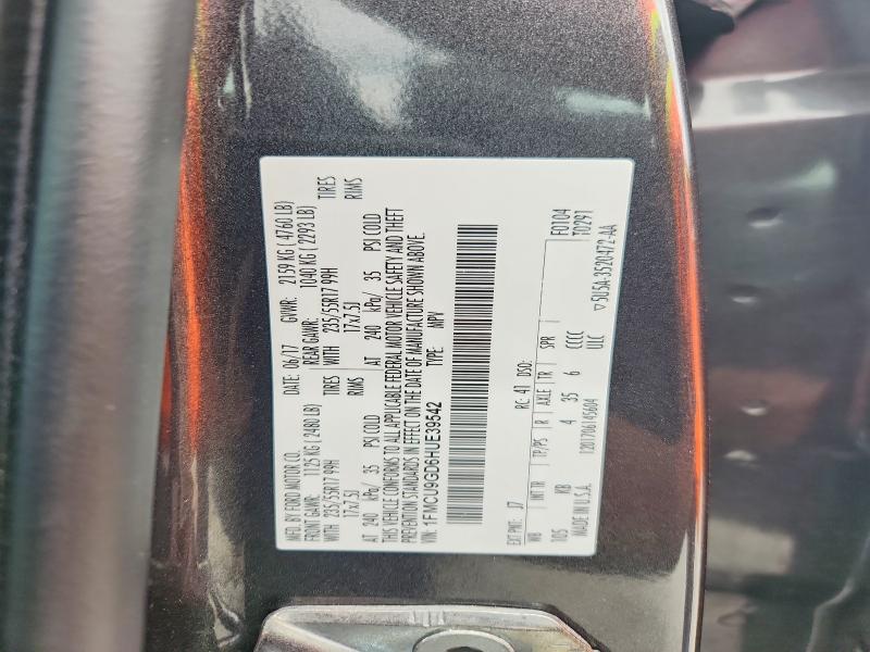 2017 Ford Escape მანქანა იყიდება აუქციონზე, vin: 1FMCU9GD6HUE39542, აუქციონის ნომერი: 49939186