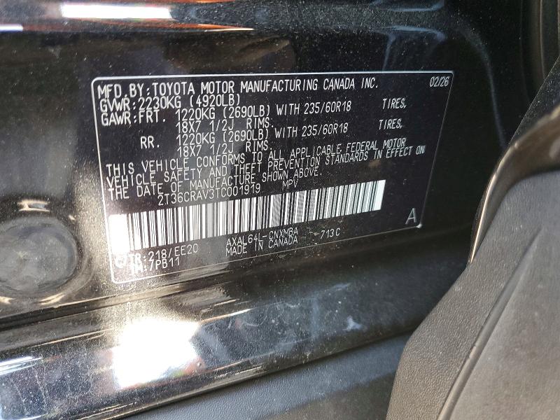Aukcja sprzedaży 2026 Toyota Rav4, vin: 2T36CRAV3TC001919, numer aukcji: 50090636