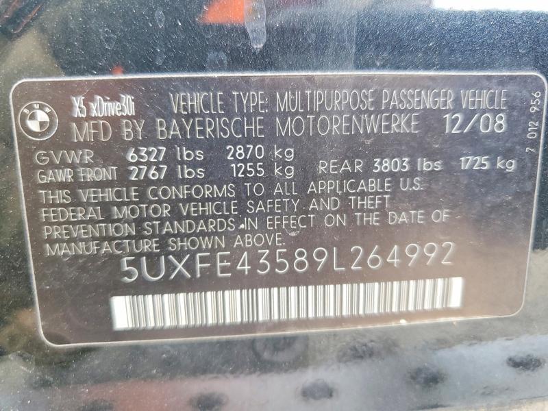 Продаж на аукціоні авто 2009 Bmw X5, vin: 5UXFE43589L264992, номер лоту: 51252606