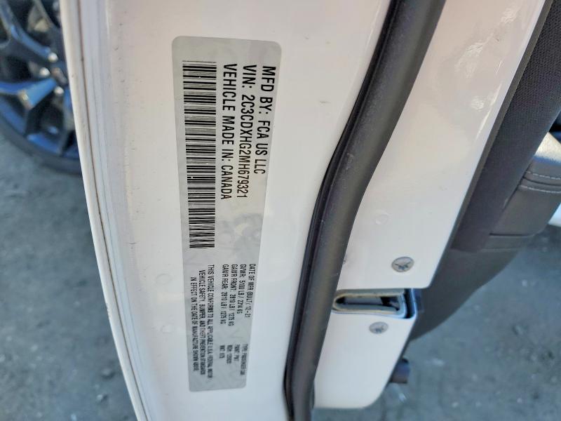 2021 Dodge Charger მანქანა იყიდება აუქციონზე, vin: 2C3CDXHG2MH679321, აუქციონის ნომერი: 48895146