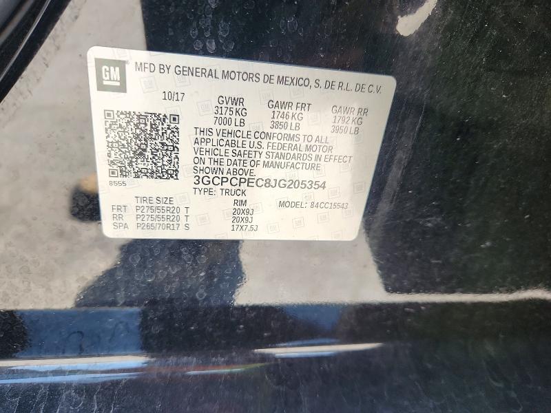 Продажа на аукционе авто 2018 Chevrolet Silverado, vin: 3GCPCPEC8JG205354, номер лота: 50926156