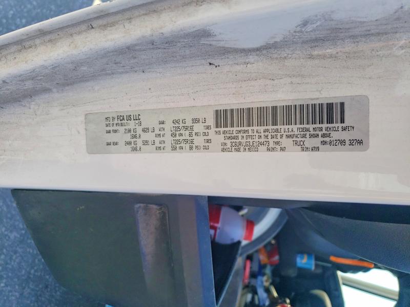 50900316 :رقم المزاد ، 3C6URVJG3JE124473 vin ، 2018 Ram Promaster 3500 مزاد بيع