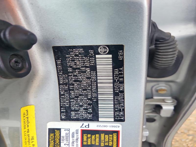 2016 Toyota Camry მანქანა იყიდება აუქციონზე, vin: 4T1BF1FK6GU156502, აუქციონის ნომერი: 51552716