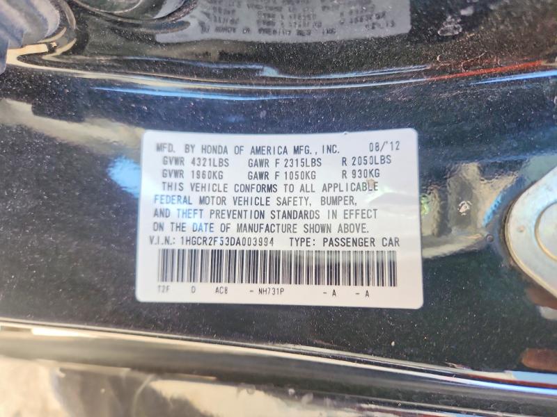 Продажа на аукционе авто 2013 Honda Accord, vin: 1HGCR2F53DA003994, номер лота: 51184566