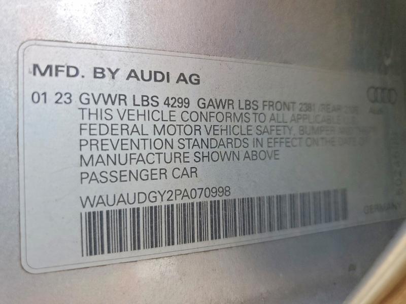 Aukcja sprzedaży 2023 Audi A3, vin: WAUAUDGY2PA070998, numer aukcji: 48670606