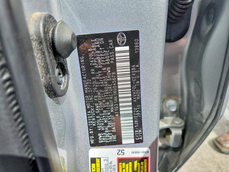 Aukcja sprzedaży 2022 Toyota Camry Hybrid, vin: 4T1G31AK1NU045679, numer aukcji: 48875196