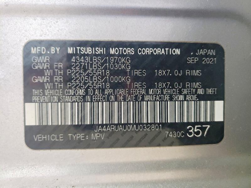 Aukcja sprzedaży 2021 Mitsubishi Outlander Sport, vin: JA4ARUAU0MU032801, numer aukcji: 49058566