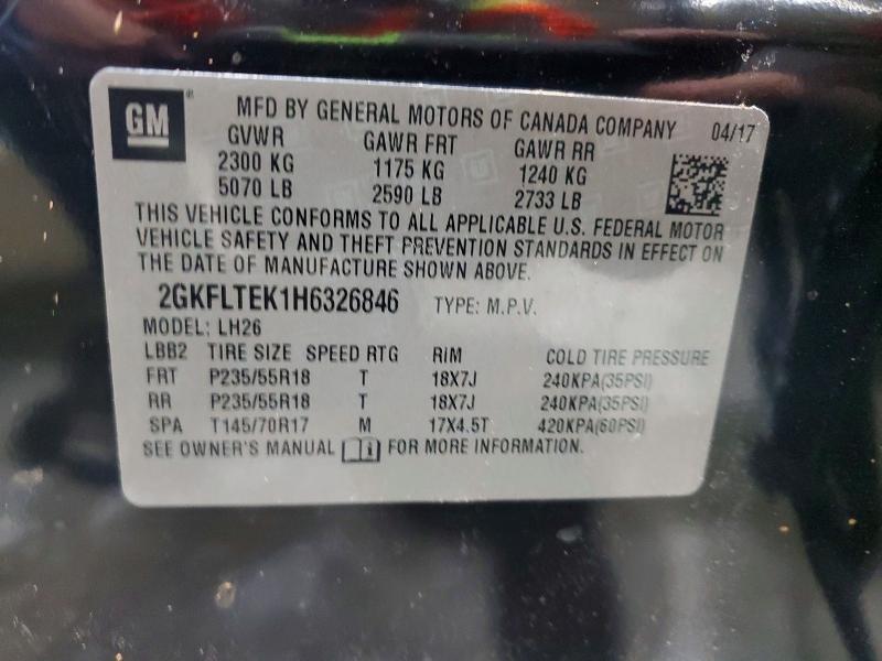 Продажа на аукционе авто 2017 Gmc Terrain, vin: 2GKFLTEK1H6326846, номер лота: 50132396