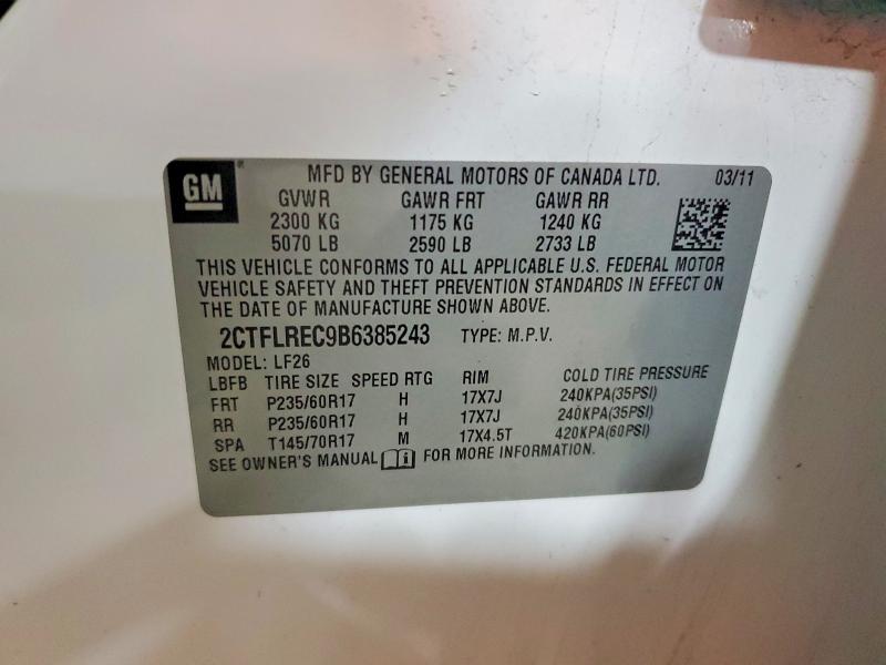 Продажа на аукционе авто 2011 Gmc Terrain, vin: 2CTFLREC9B6385243, номер лота: 51568736