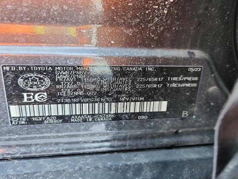 Aukcja sprzedaży 2023 Toyota Rav4, vin: 2T3B1RFV8PC361755, numer aukcji: 48231686