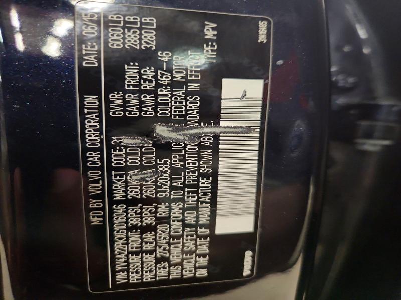 Продажа на аукционе авто 2016 Volvo Xc90, vin: YV4A22PKXG1016046, номер лота: 50389486