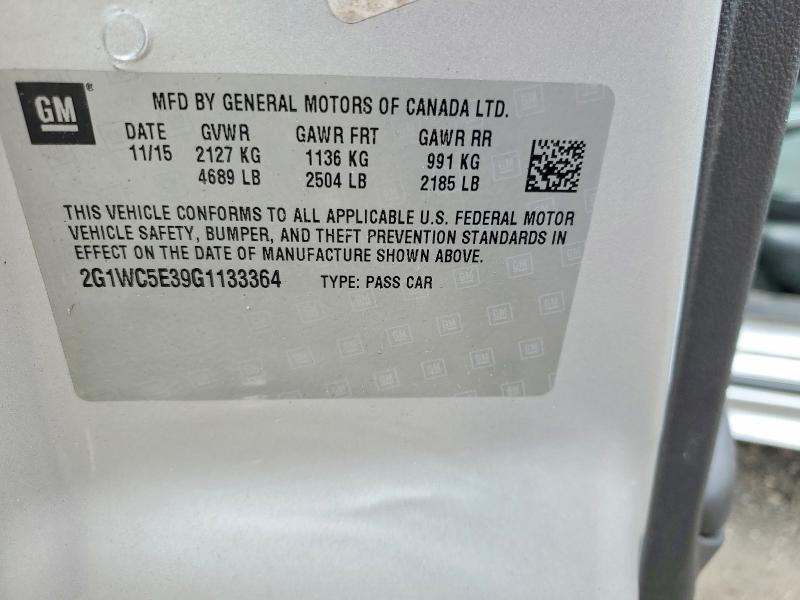 Продаж на аукціоні авто 2016 Chevrolet Impala Limited, vin: 2G1WC5E39G1133364, номер лоту: 49964846