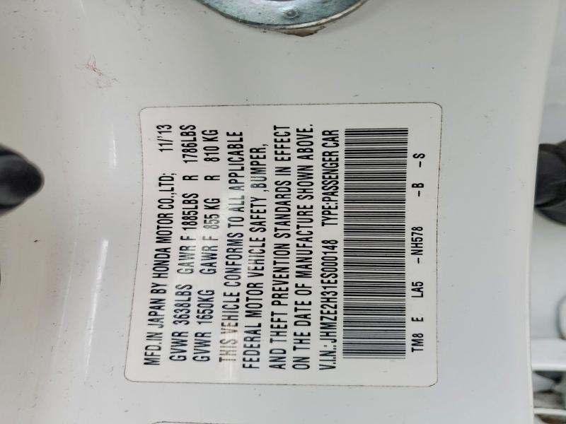 49055106 :رقم المزاد ، JHMZE2H31ES000148 vin ، 2014 Honda Insight مزاد بيع