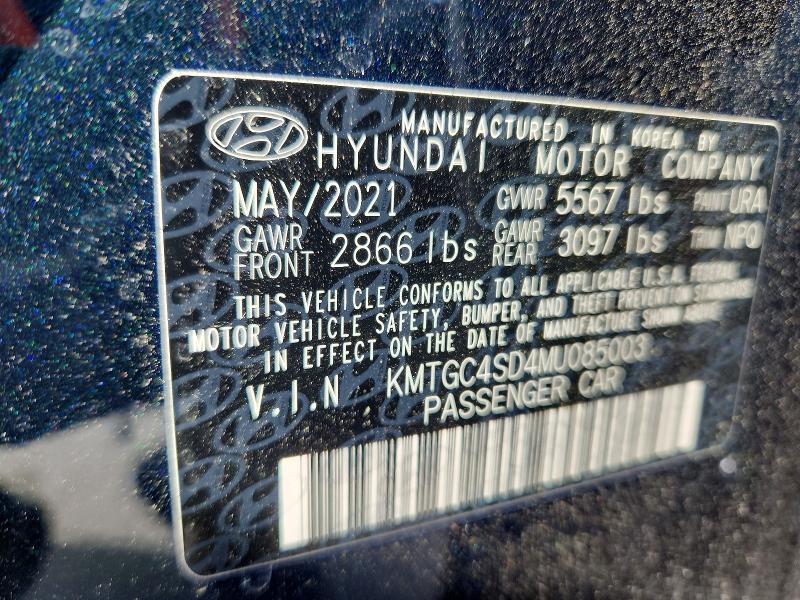 Aukcja sprzedaży 2021 Genesis G80, vin: KMTGC4SD4MU085003, numer aukcji: 51346526