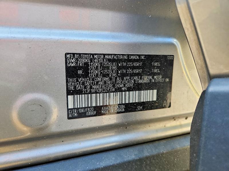 2023 Toyota Rav4 მანქანა იყიდება აუქციონზე, vin: 2T3F1RFV2PC327358, აუქციონის ნომერი: 49374846