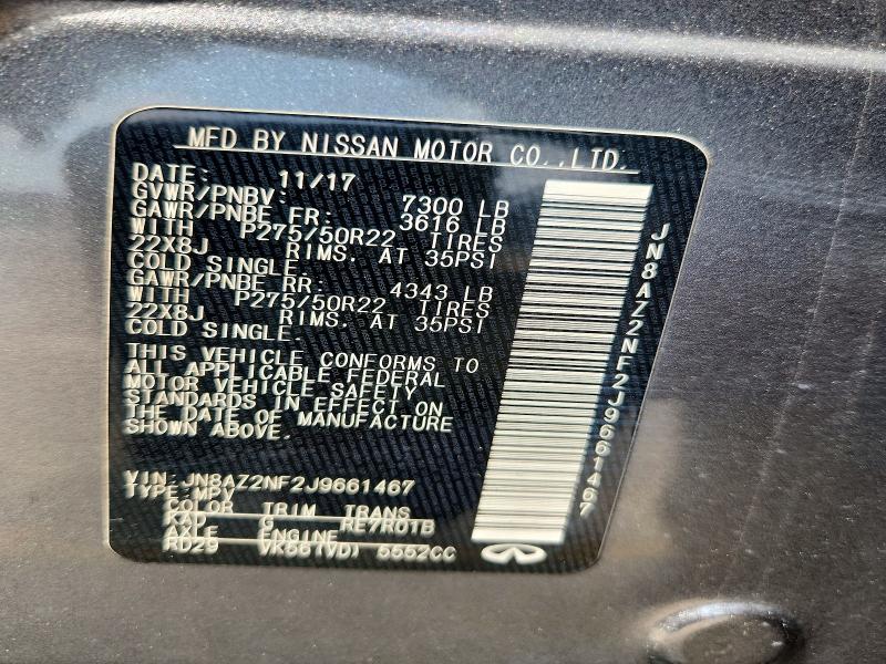 Продажа на аукционе авто 2018 Infiniti Qx80, vin: JN8AZ2NF2J9661467, номер лота: 51342056