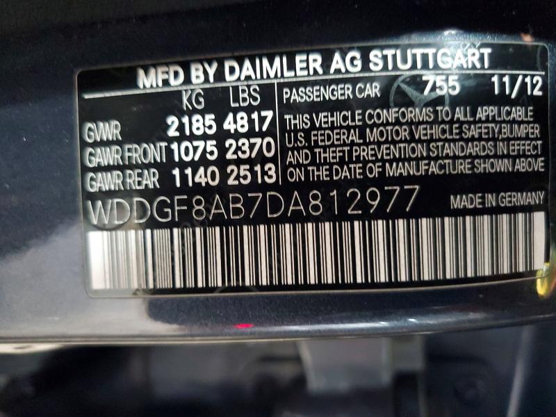 Продажа на аукционе авто 2013 Mercedes-benz C, vin: WDDGF8AB7DA812977, номер лота: 50592236