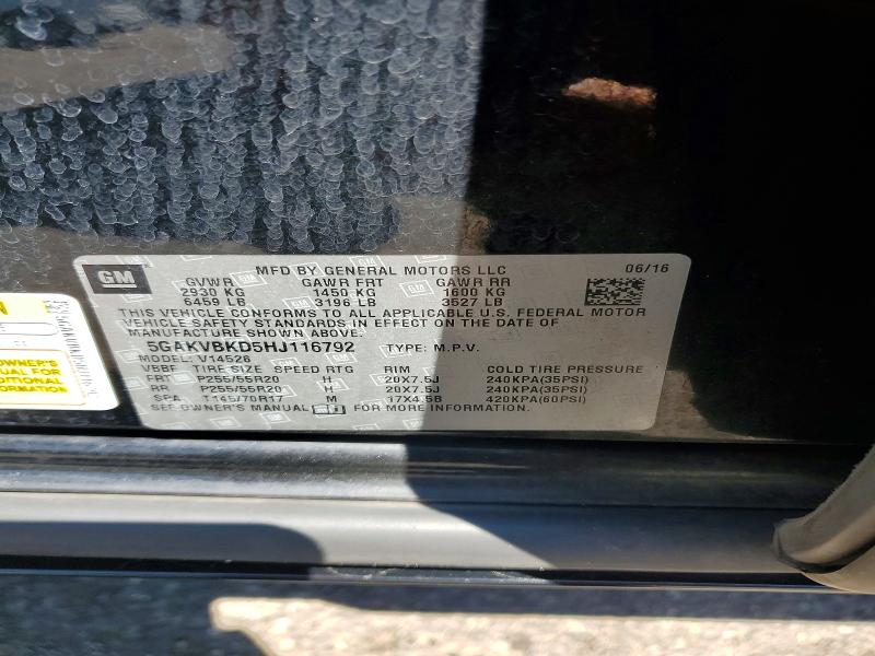 Aukcja sprzedaży 2017 Buick Enclave, vin: 5GAKVBKD5HJ116792, numer aukcji: 49047226