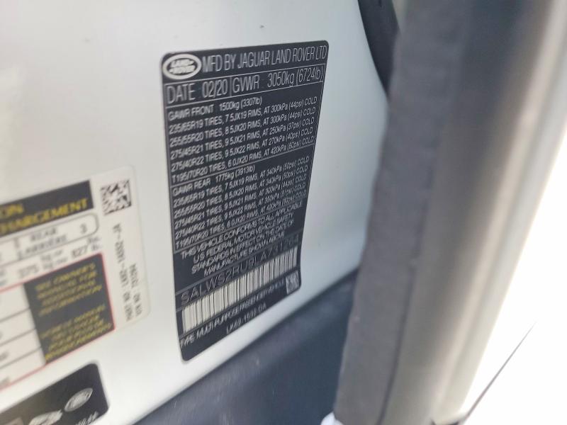 Продаж на аукціоні авто 2020 Land Rover Range Rover Sport, vin: SALWS2RU9LA731264, номер лоту: 50960246