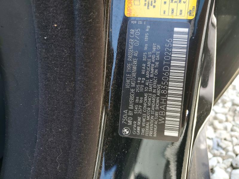 51873016 :رقم المزاد ، WBAHL83506DT02256 vin ، 2006 Bmw 750 مزاد بيع
