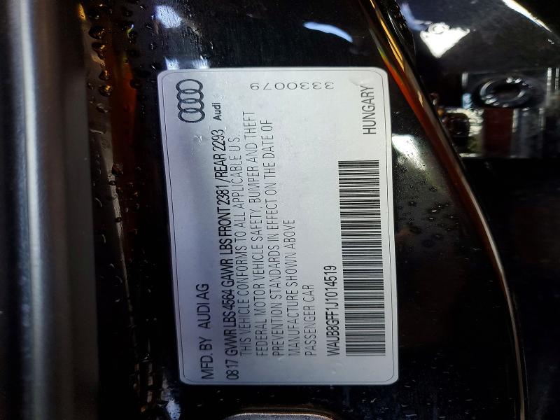 Продажа на аукционе авто 2018 Audi A3, vin: WAUB8GFF1J1014519, номер лота: 50518336