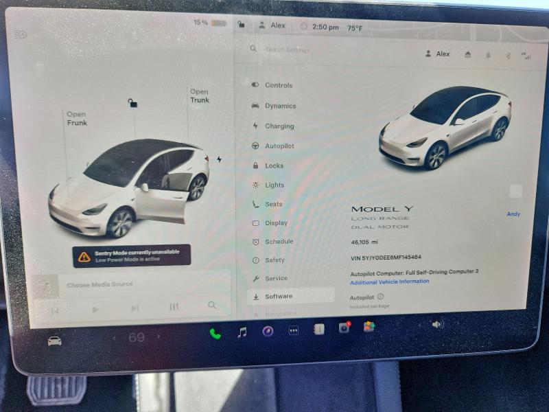 Aukcja sprzedaży 2021 Tesla Model Y, vin: 5YJYGDEE6MF145464, numer aukcji: 48447986