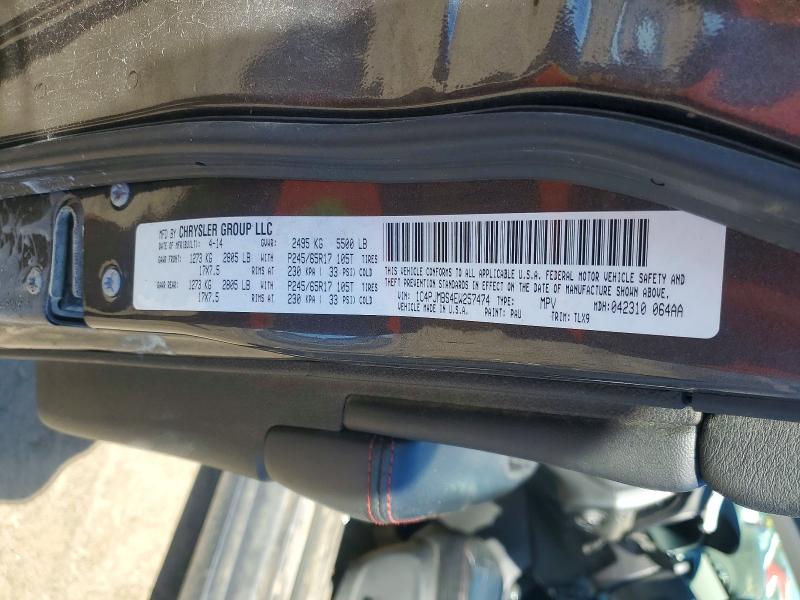 Продажа на аукционе авто 2014 Jeep Cherokee, vin: 1C4PJMBS4EW257474, номер лота: 50494266