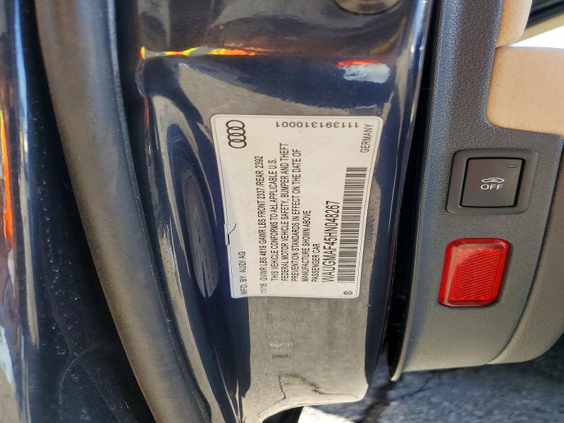 51250416 :رقم المزاد ، WAUGMAF45HN048267 vin ، 2017 Audi A4 مزاد بيع
