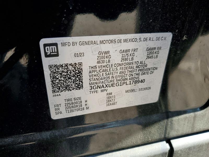 Aukcja sprzedaży 2023 Chevrolet Equinox, vin: 3GNAXUEG1PL178940, numer aukcji: 50737276